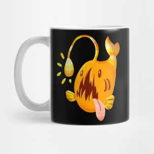 The Orange Candy Corn Angler Fish Mug